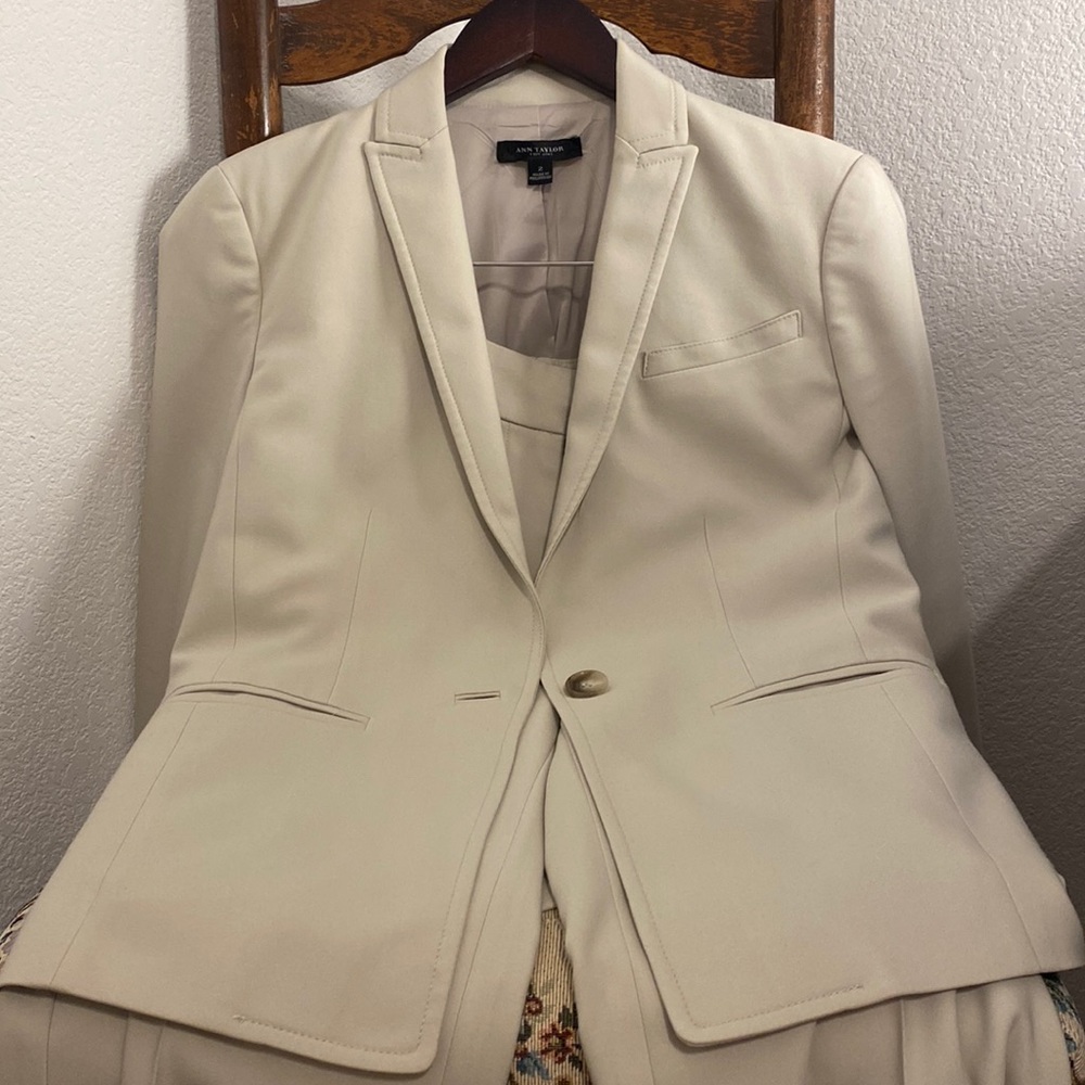 Cream pant suit